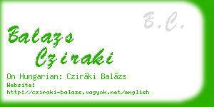 balazs cziraki business card